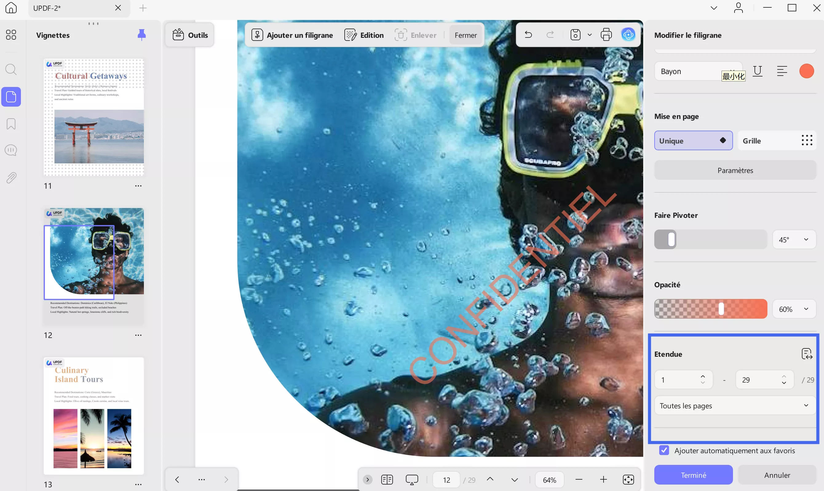 choose page range of watermark updf windows 2
