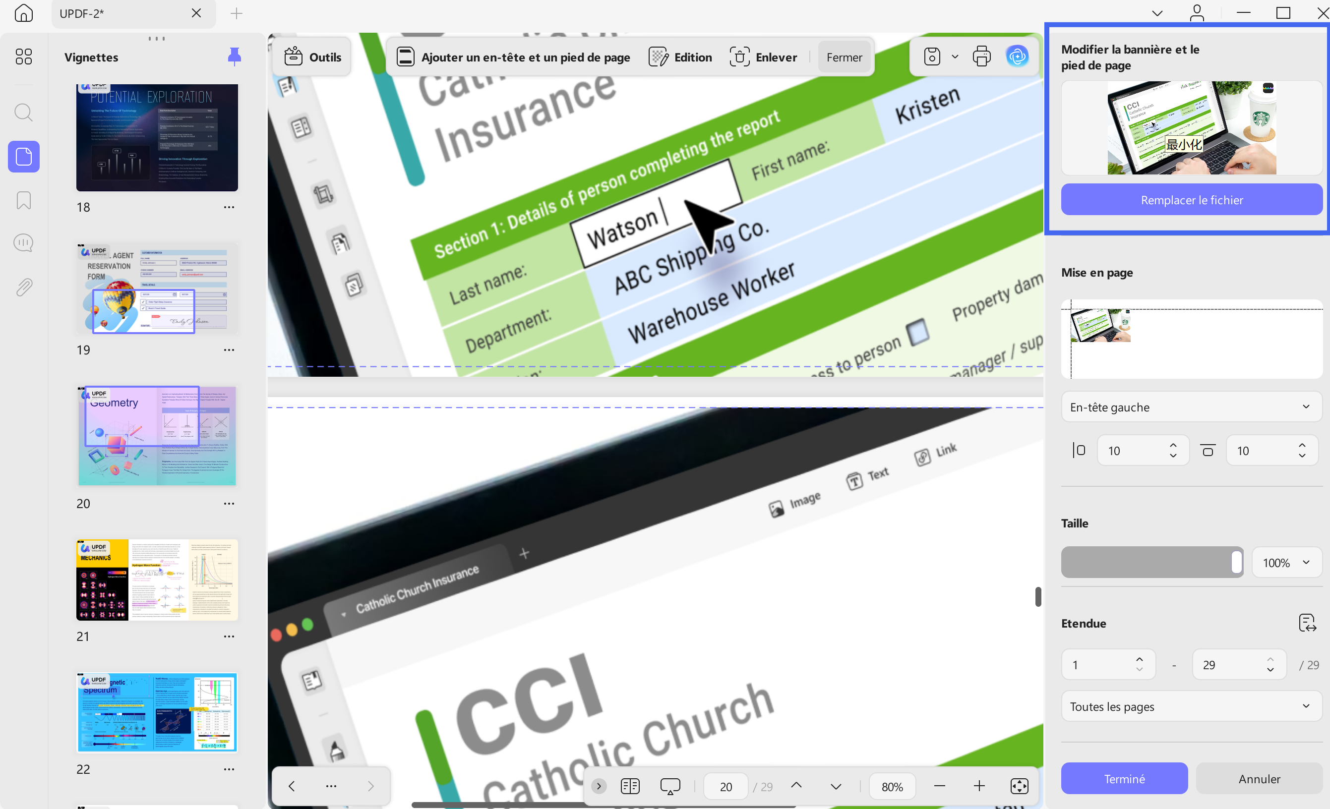 add image file as header footer 