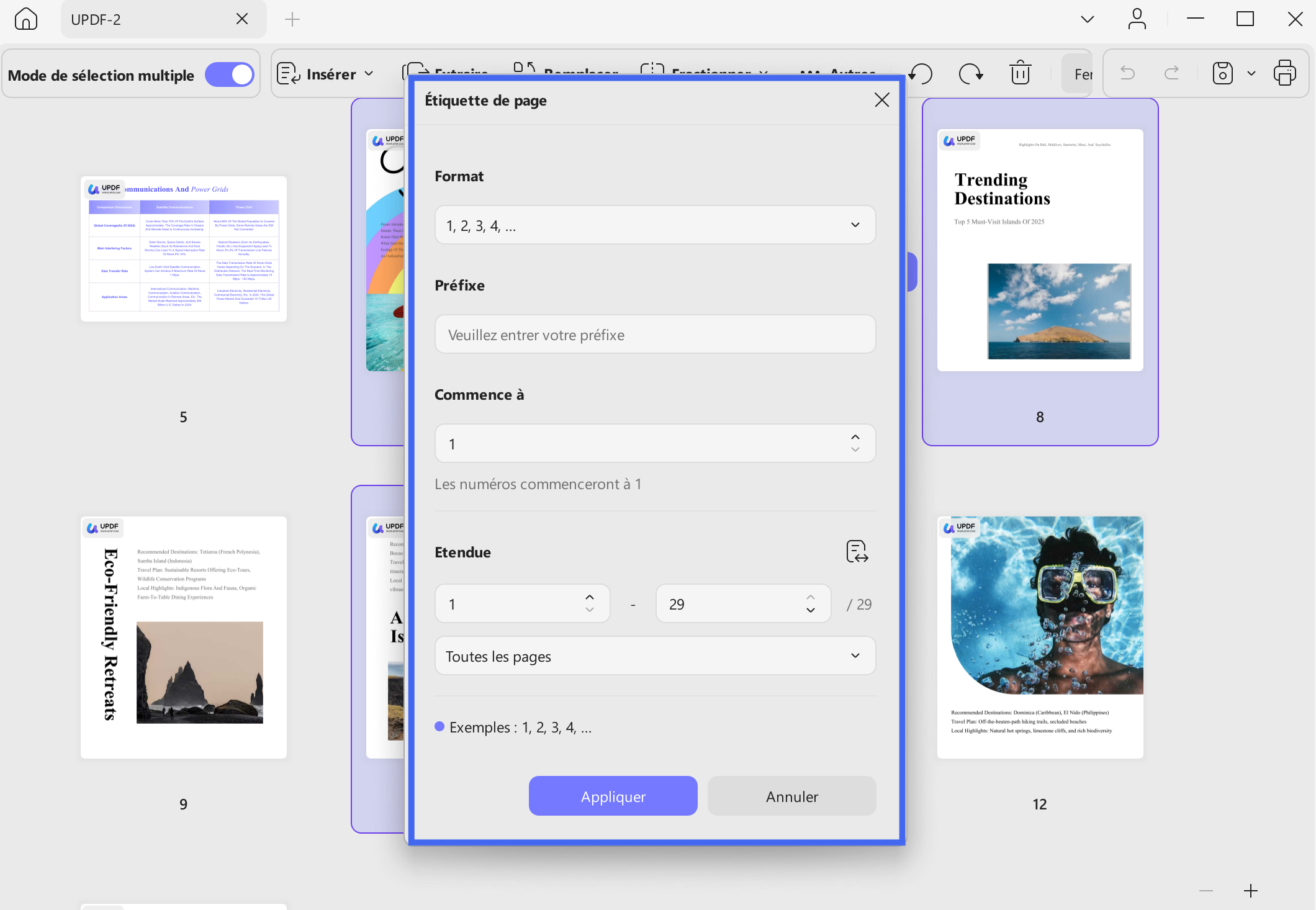 add page labels updf windows 2