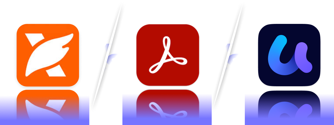 Foxit vs Adobe Acrobat logo