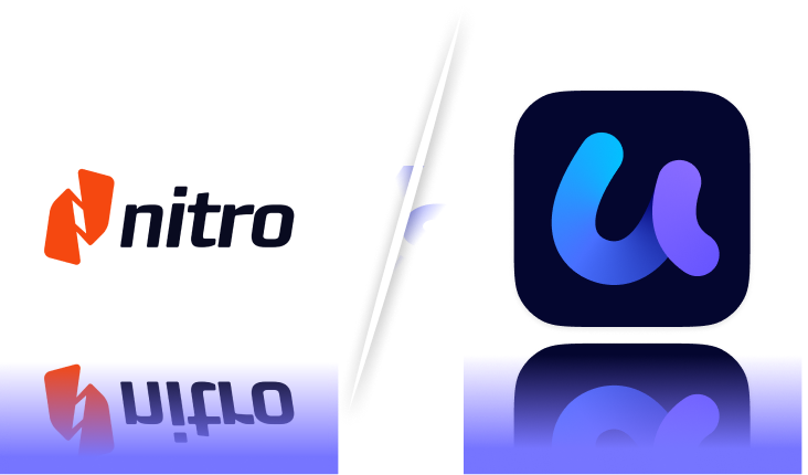 UPDF vs Nitro banner logo