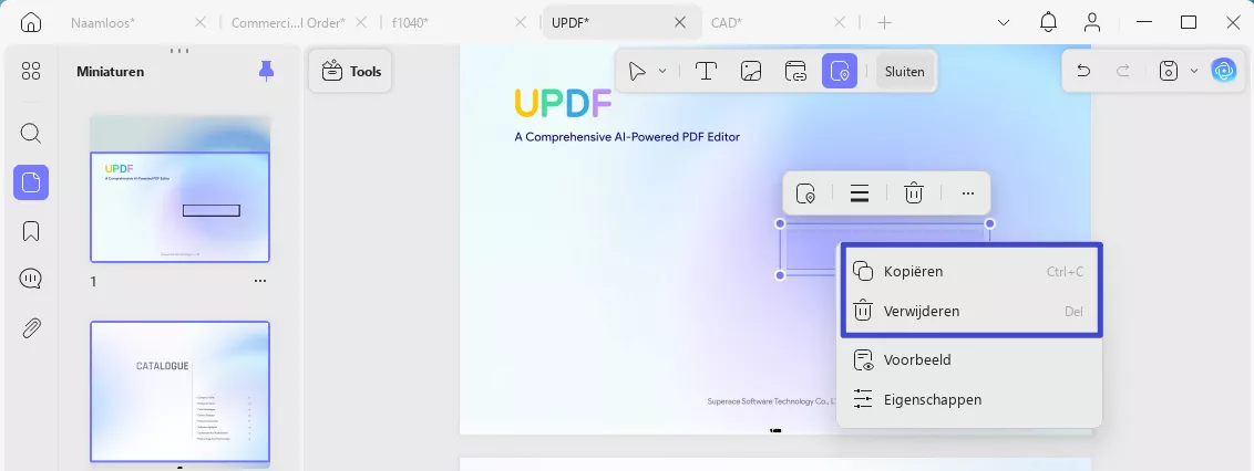 link op pdf verwijderen of kopiëren