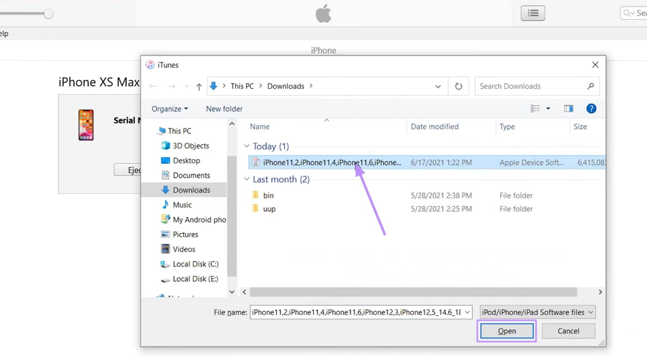 add firmware and restore itunes