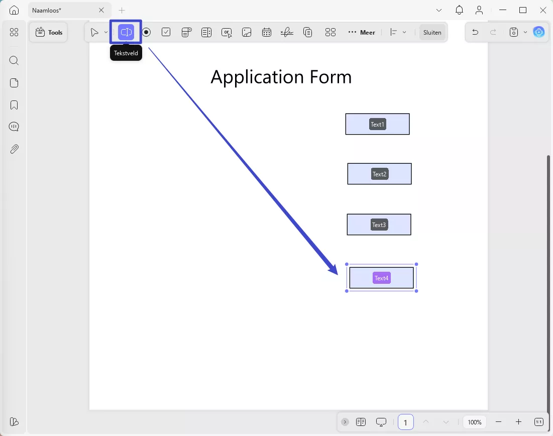tekstveld toevoegen aan PDF met UPDF op Windows