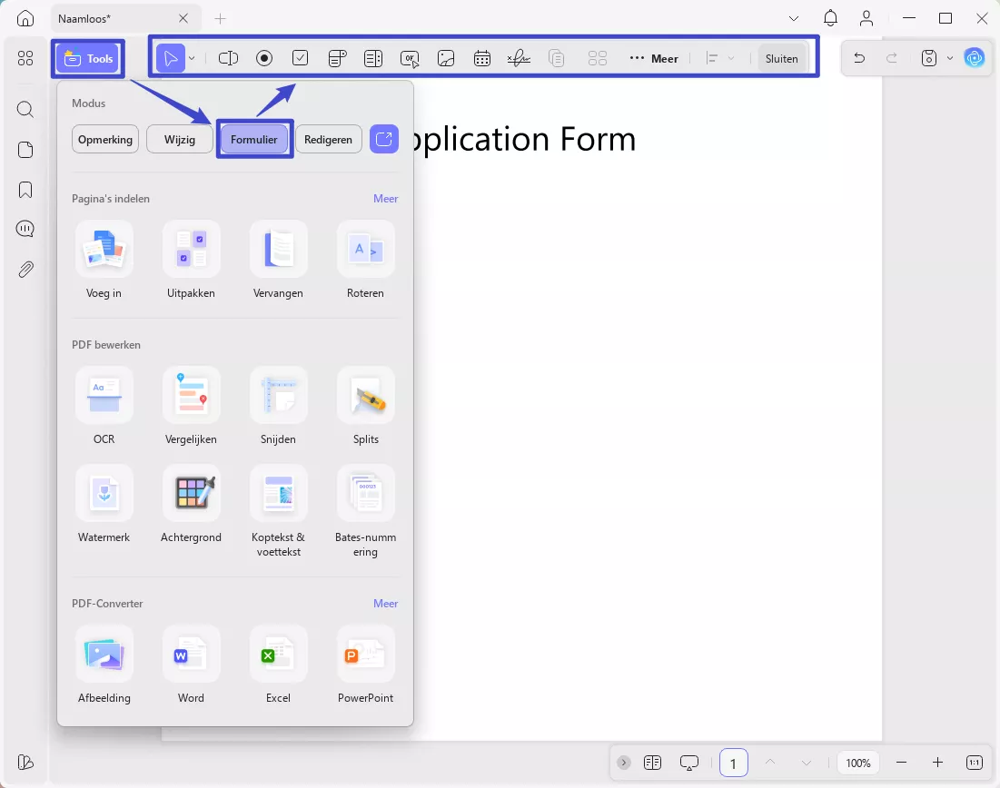 tekstveld toevoegen aan PDF met UPDF op Windows
