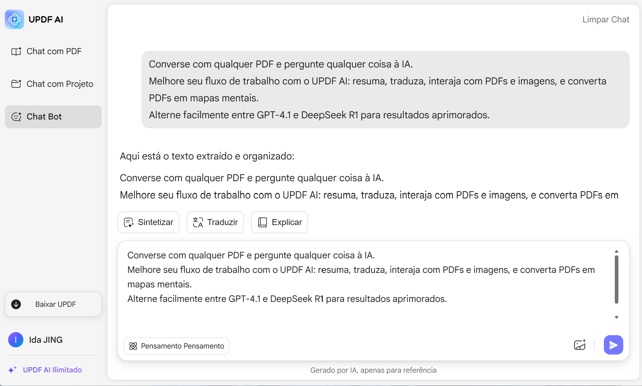 passos para revisar com updf ai