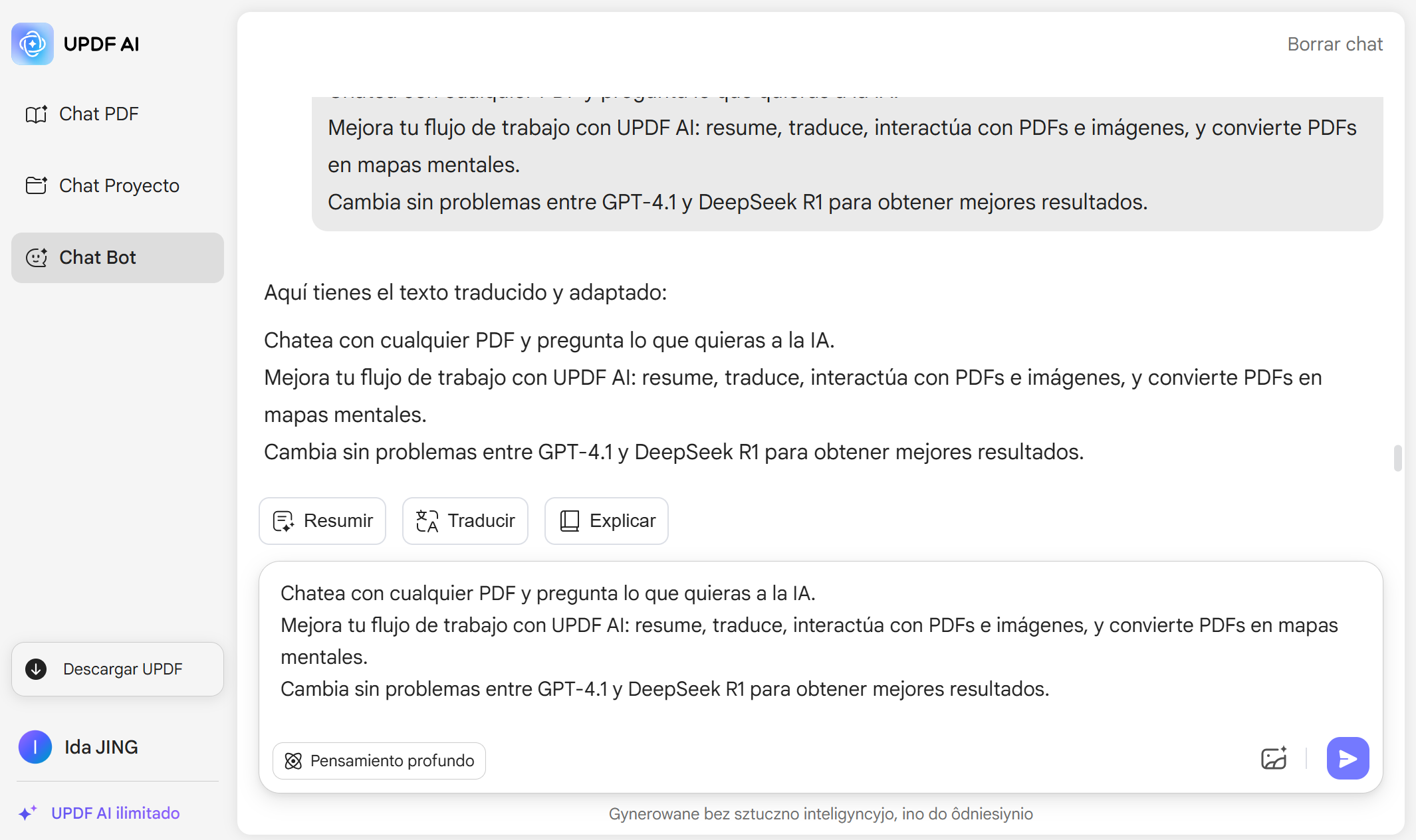 pasos para revisar con updf ai