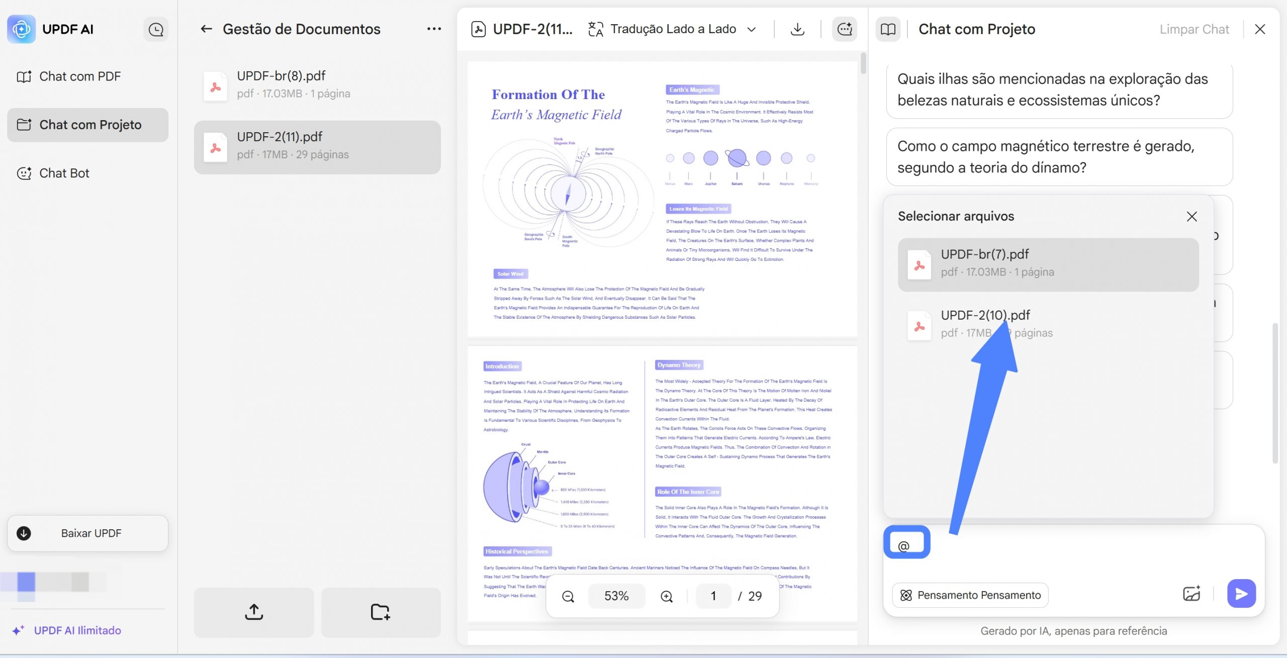 click-or-type-@-to-select-files-in-chat-project-from-updf-ai