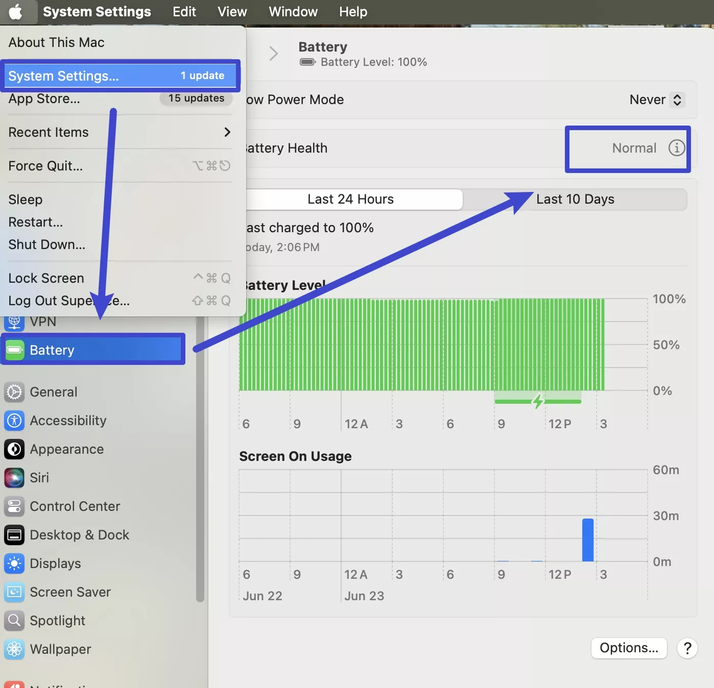battery status for mac
