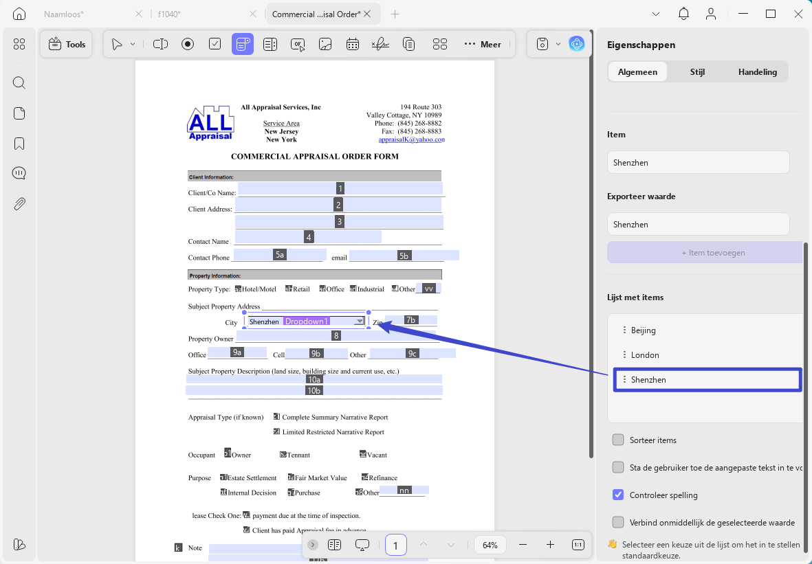 Selecteer standaard één item in de vervolgkeuzelijst van PDF-formulieren met UPDF op Windows