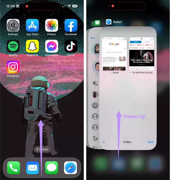 close ios background apps iphone