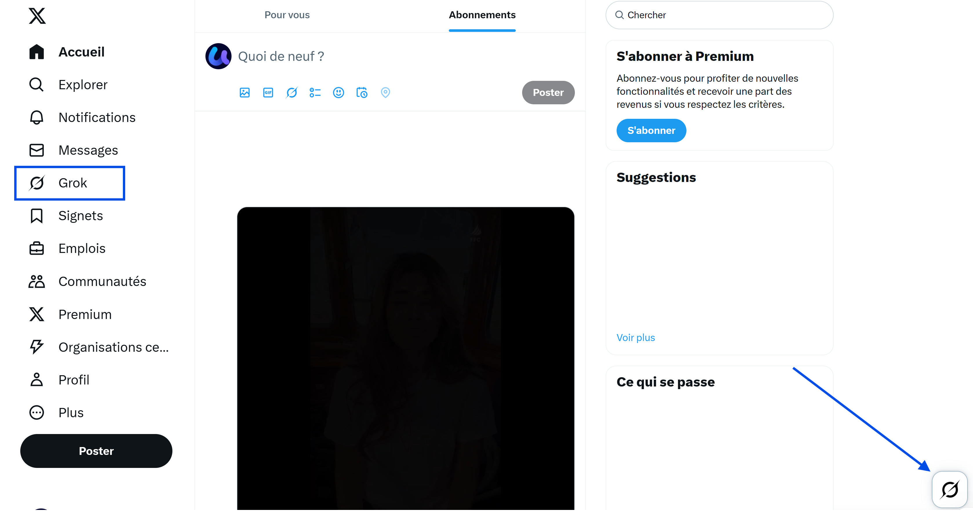 grok AI sur X