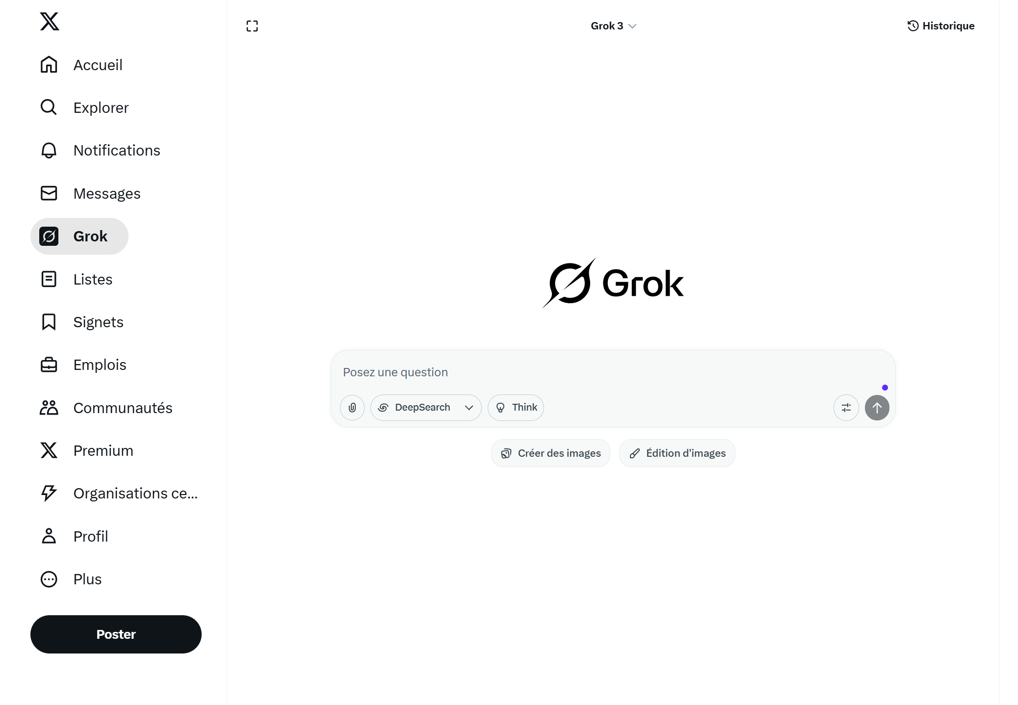grok AI sur X
