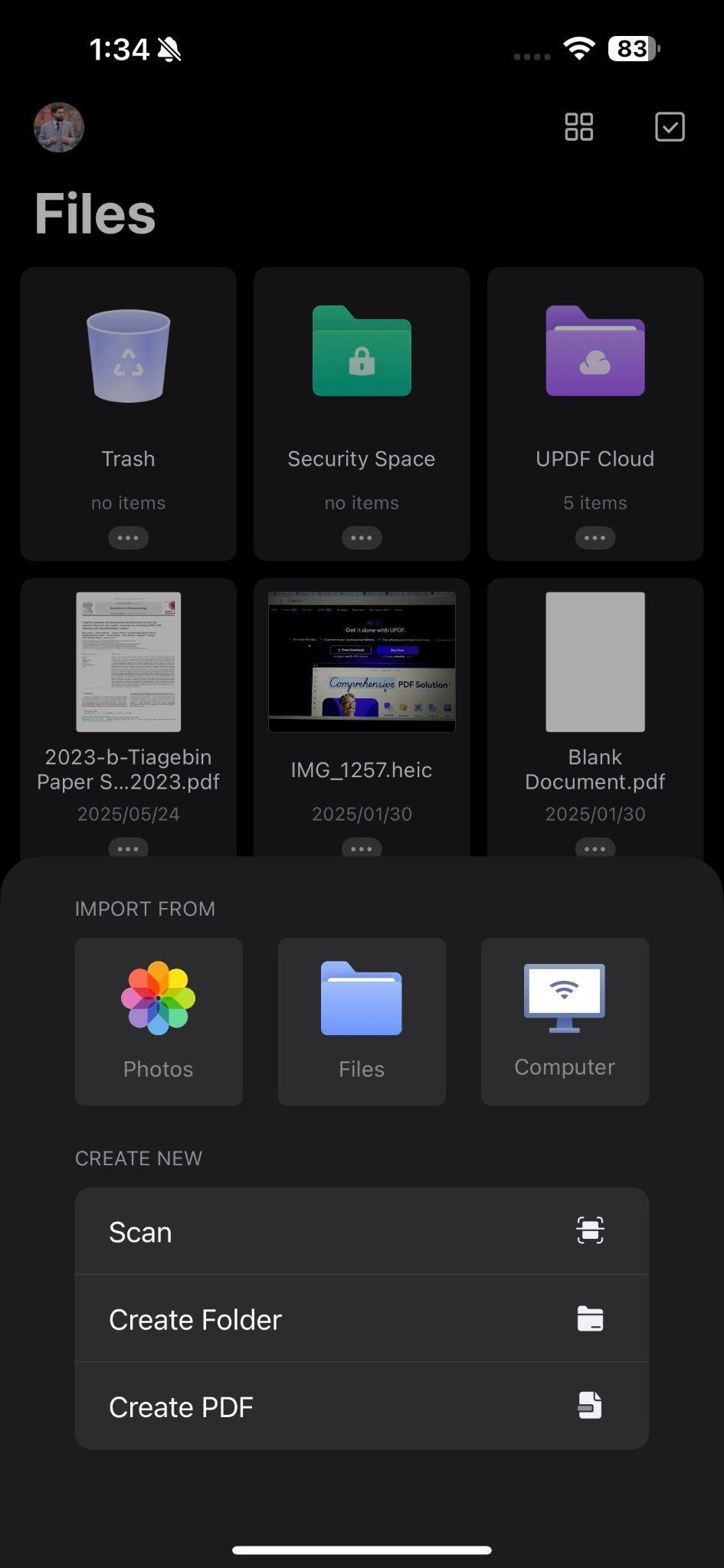 create pdfs using updf on ios 26
