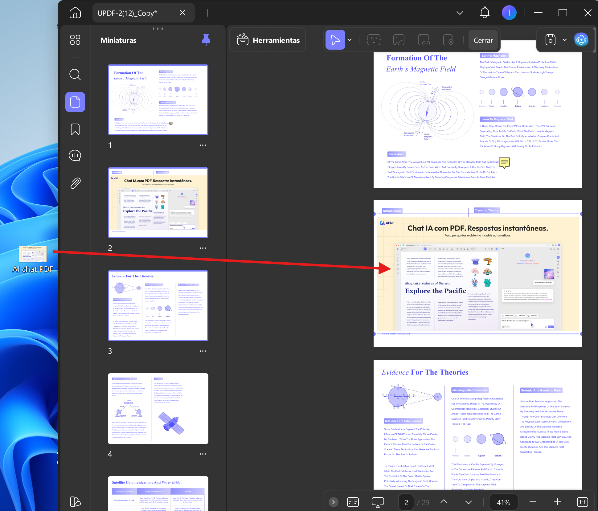 drag images directly from desktop to the content area