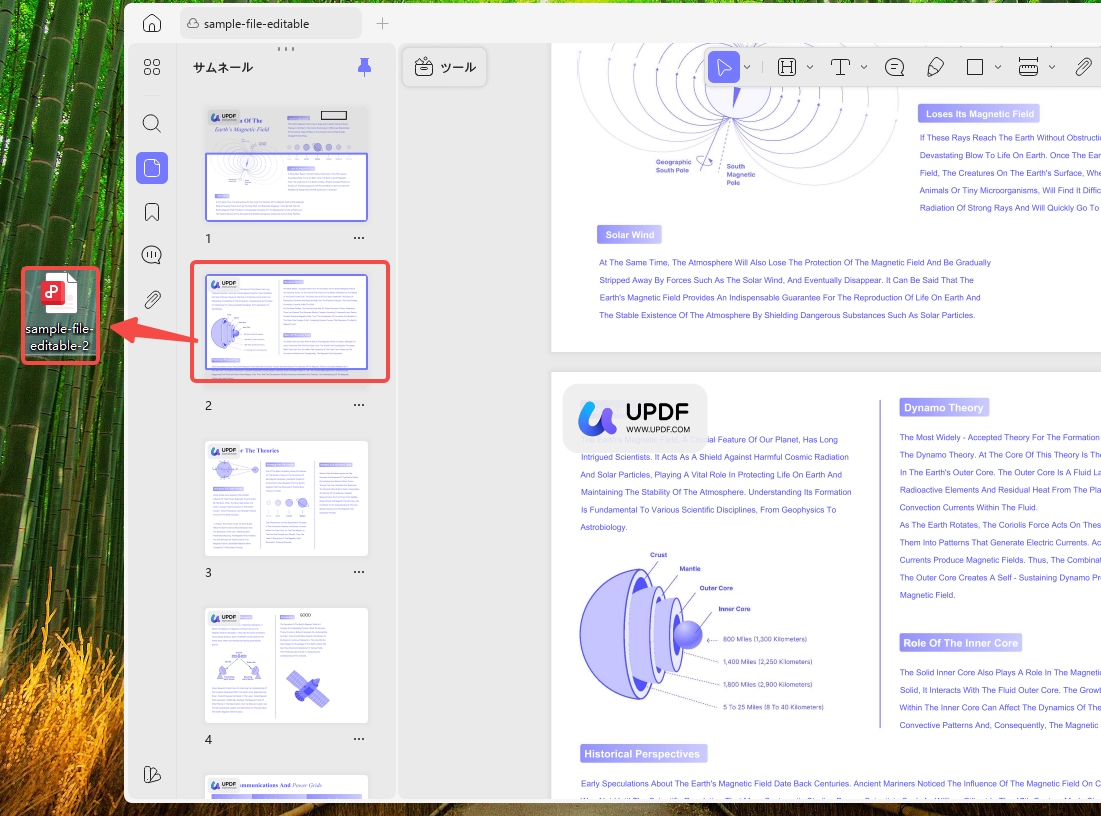 drag pages directly from thumbnails to the desktop