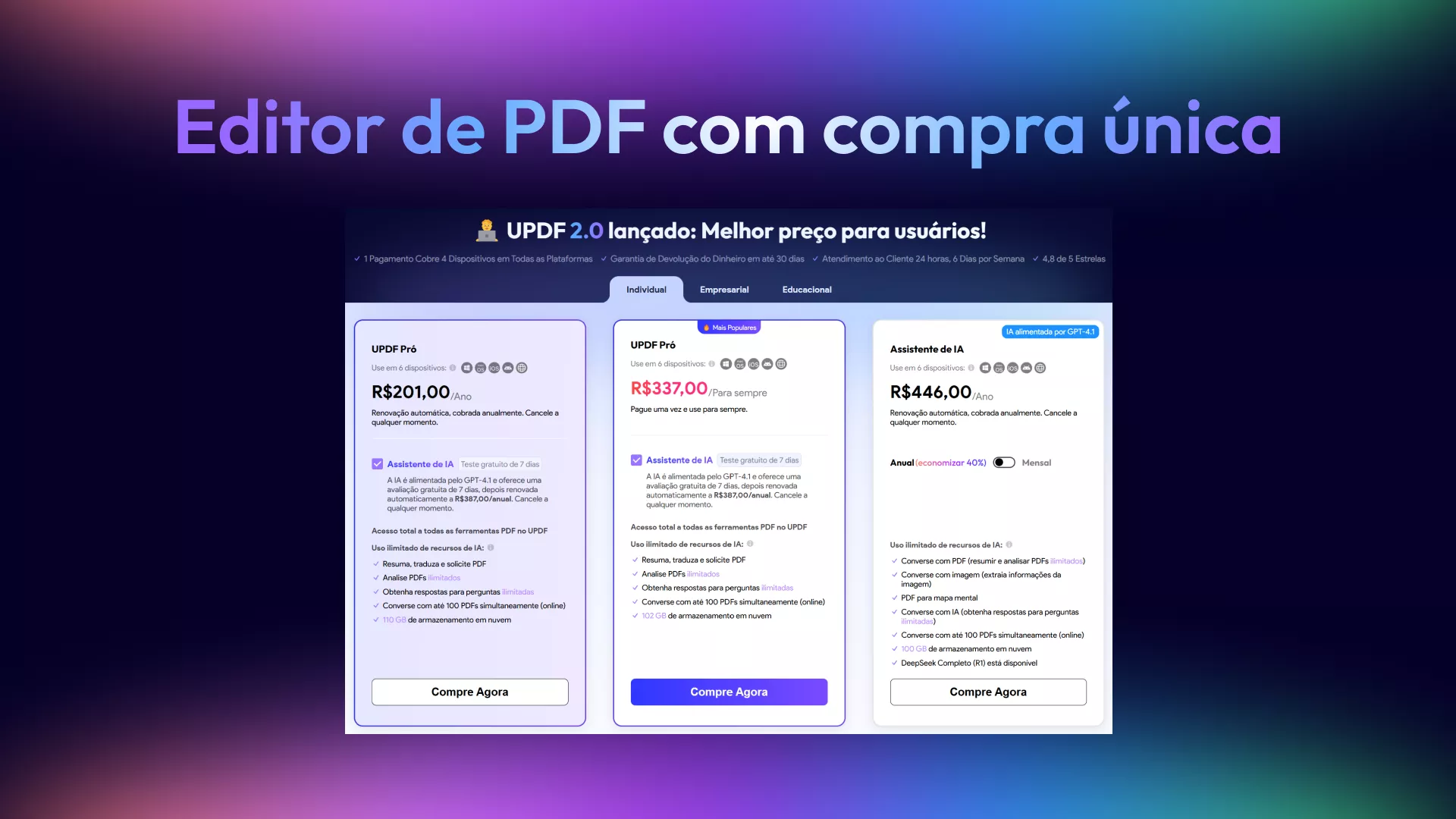 Os 3 Principais Editores de PDF de Compra Única (Não Requer Assinatura)