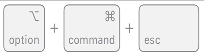 force quit shortcuts mac