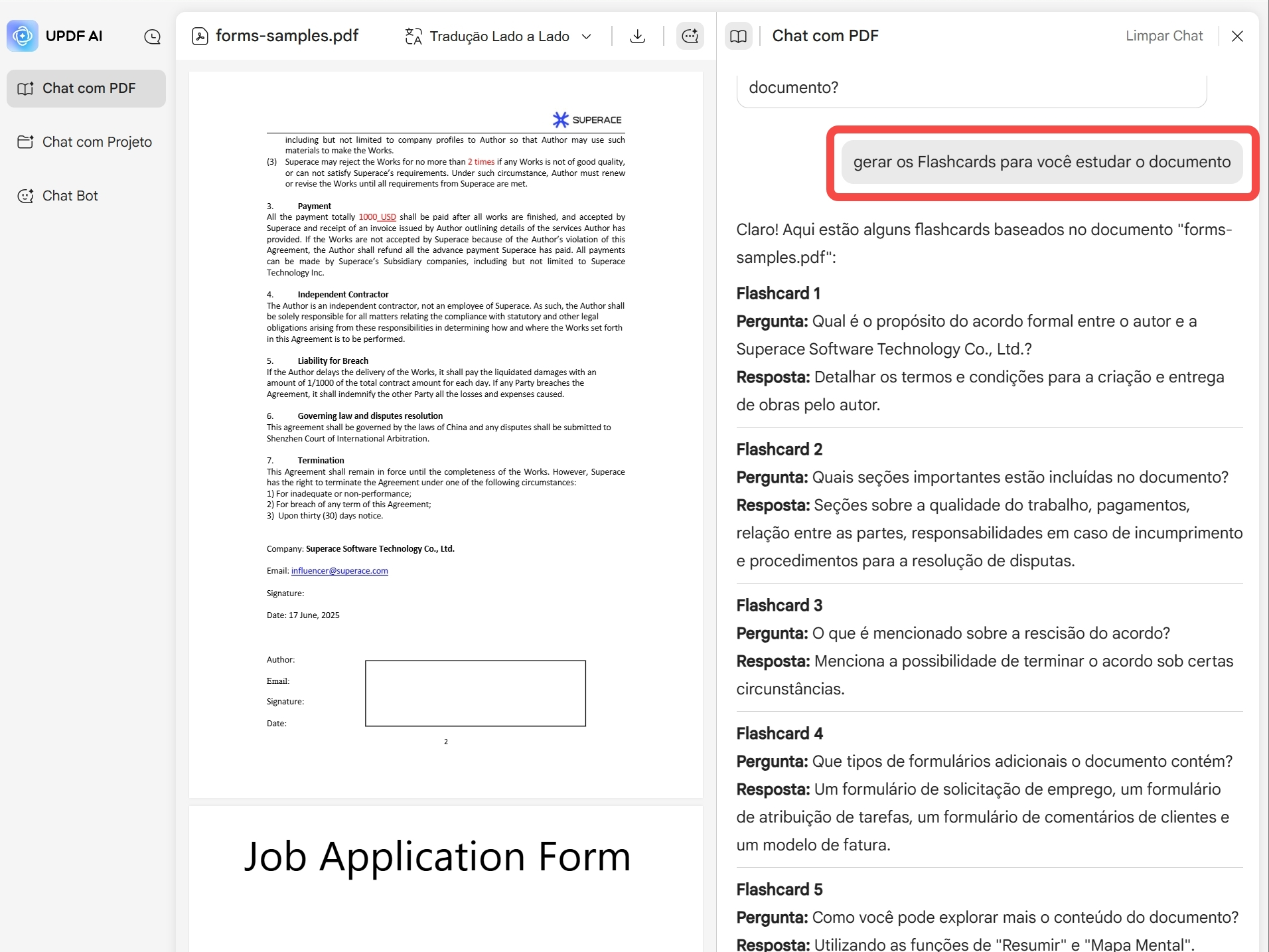 gerar os Flashcards para você estudar o documento