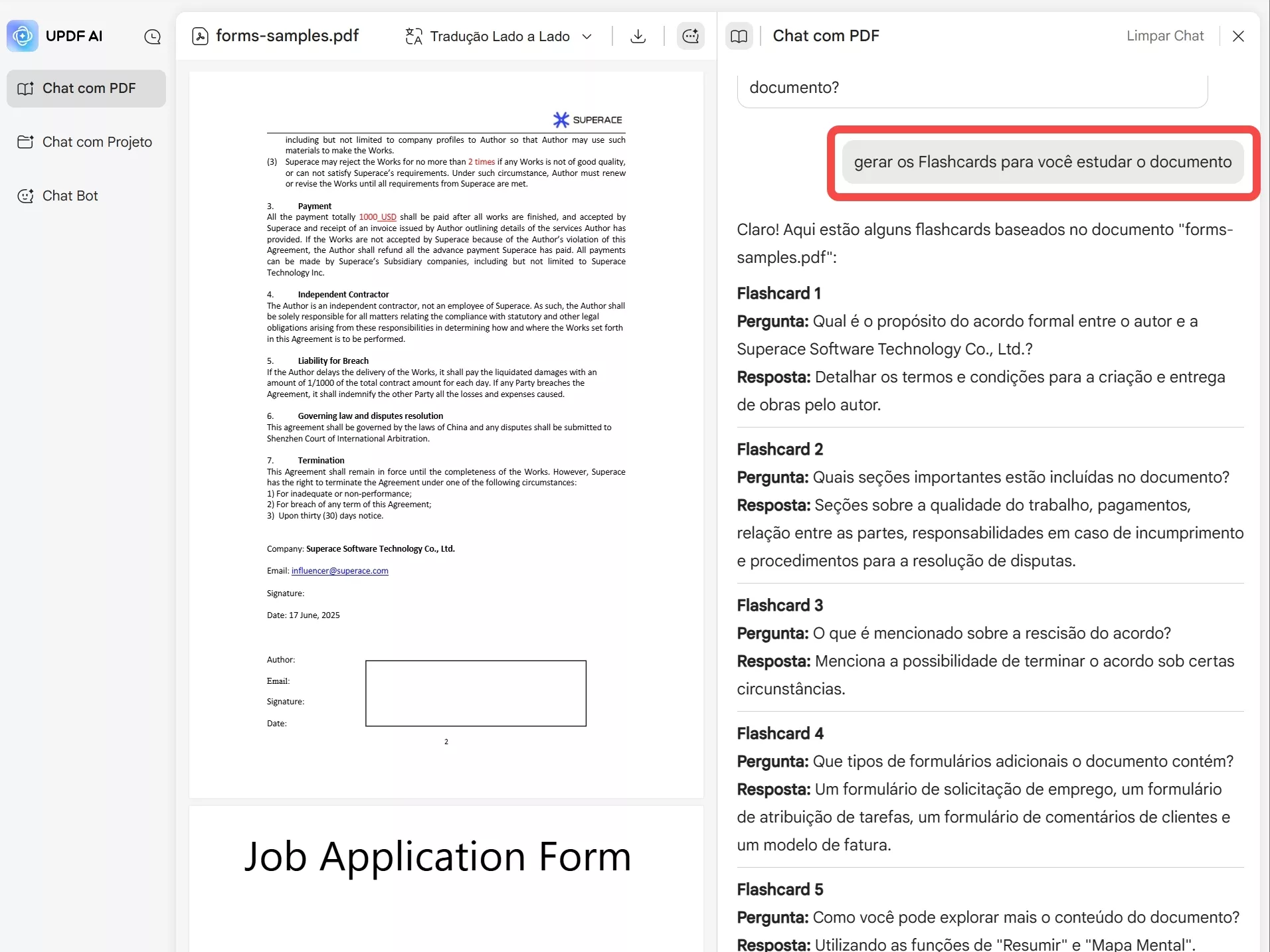 gerar os Flashcards para você estudar o documento