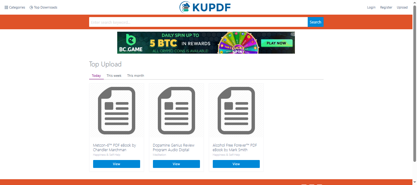 Homepage von kupdf.
