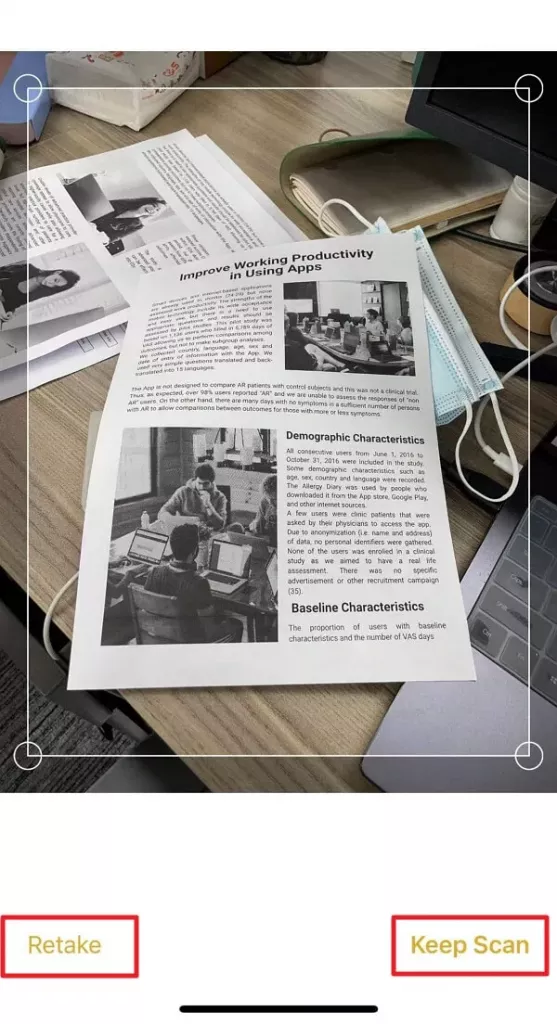 拍攝建立PDF