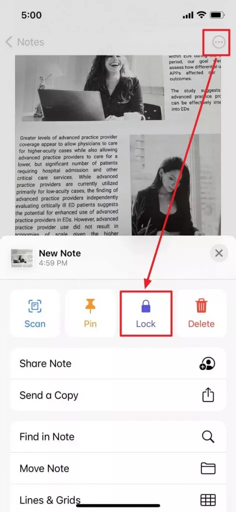 使用備忘錄 App 為 iPhone 照片上鎖