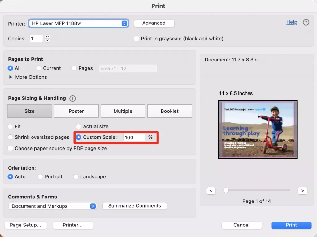 Adobe Acrobat 列印 PDF 檔案