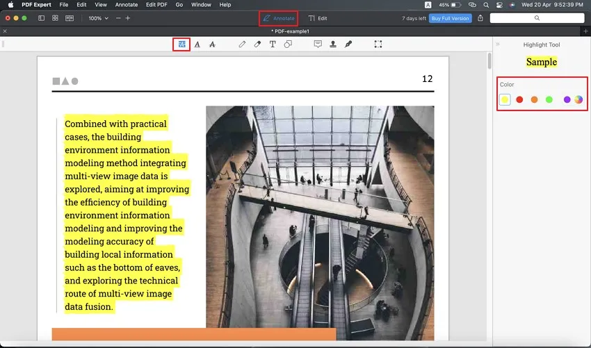 使用 PDF Expert 標亮 PDF