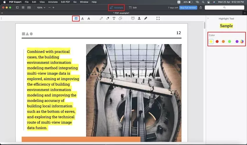 使用 PDF Expert 標亮 PDF