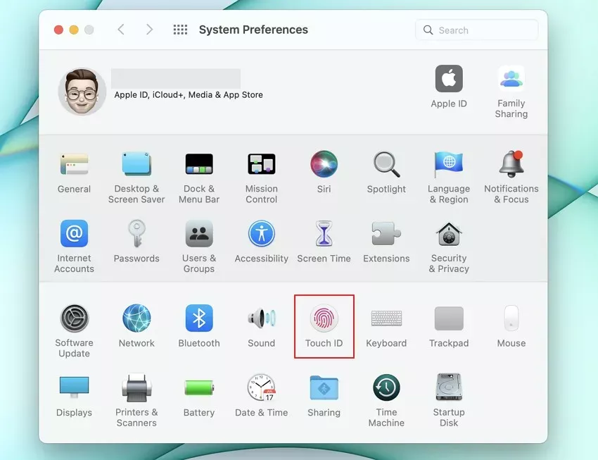 檢查 Touch ID 設定