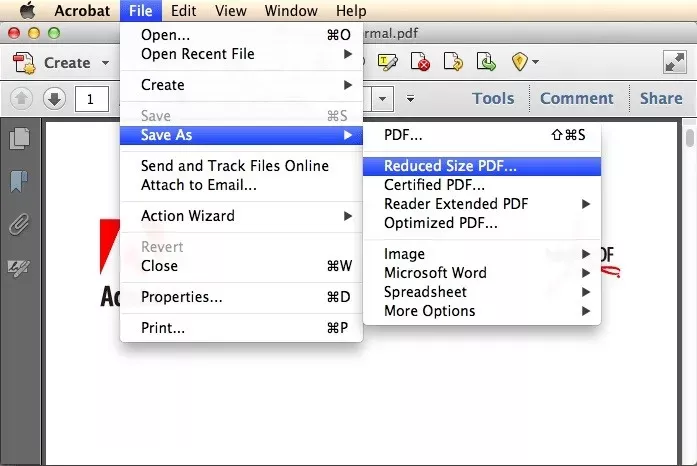 Adobe Acrobat 縮小 PDF 檔案大小