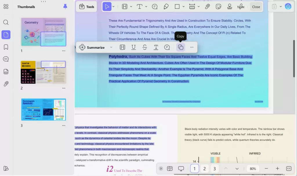 Tekst selecteren en kopiëren tussen pagina's