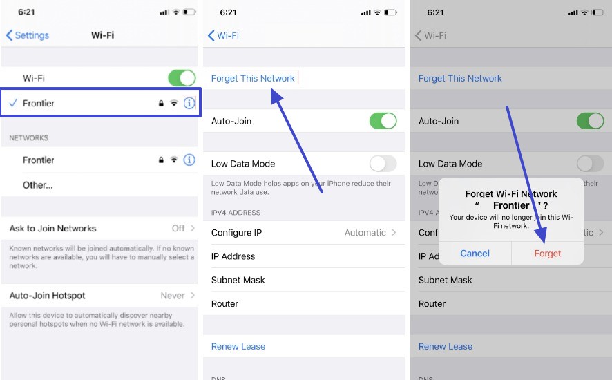 vergessen Sie WLAN-Netzwerk iOS 26 Fehler