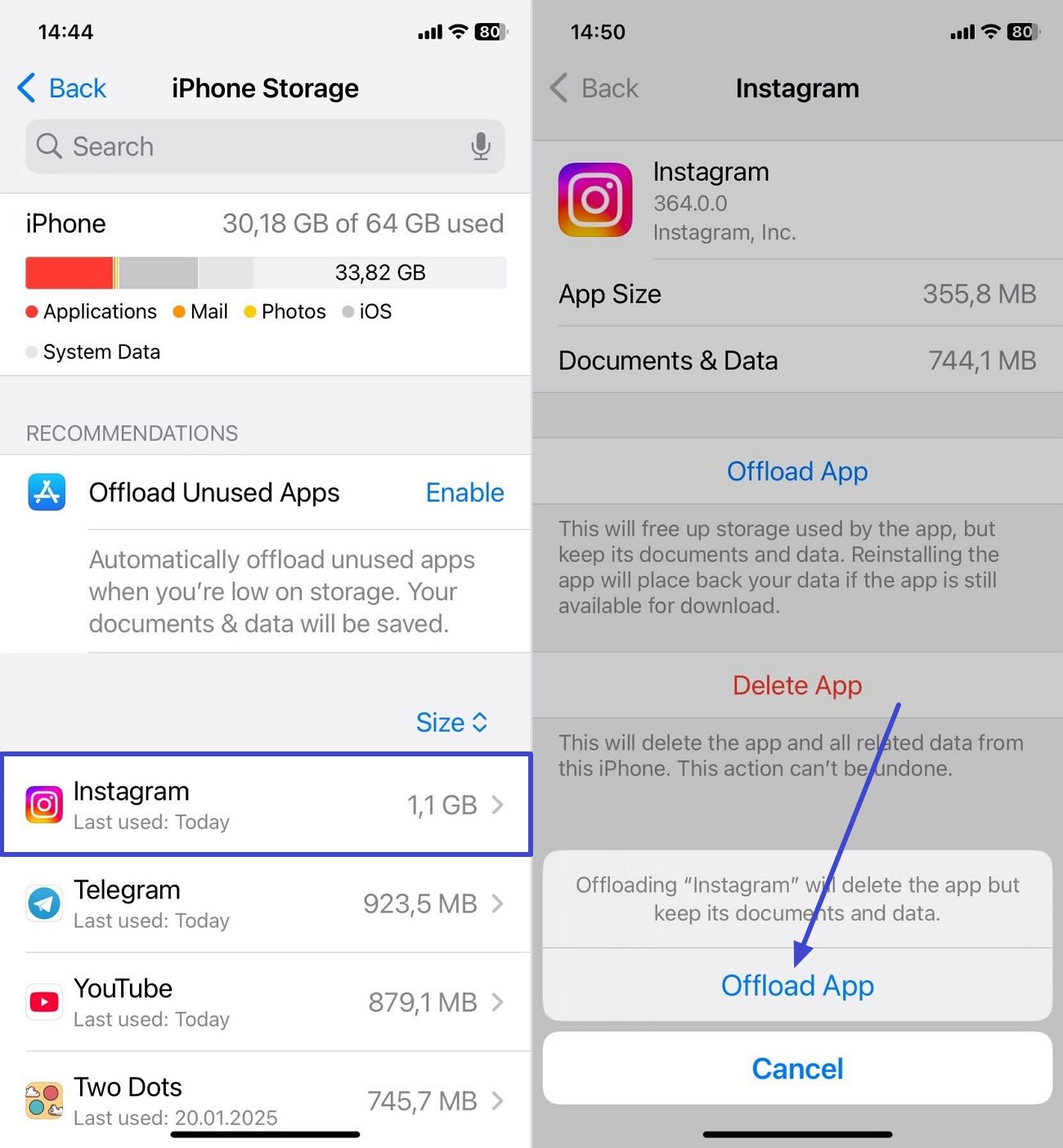 Fix iOS 26 Speicher löschen