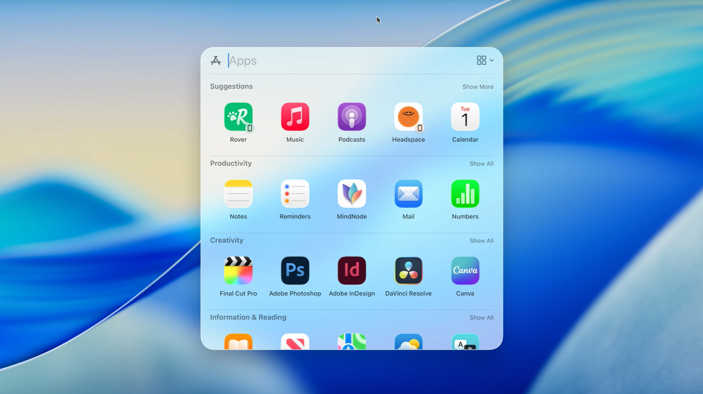 macos 26 better spotlight interface