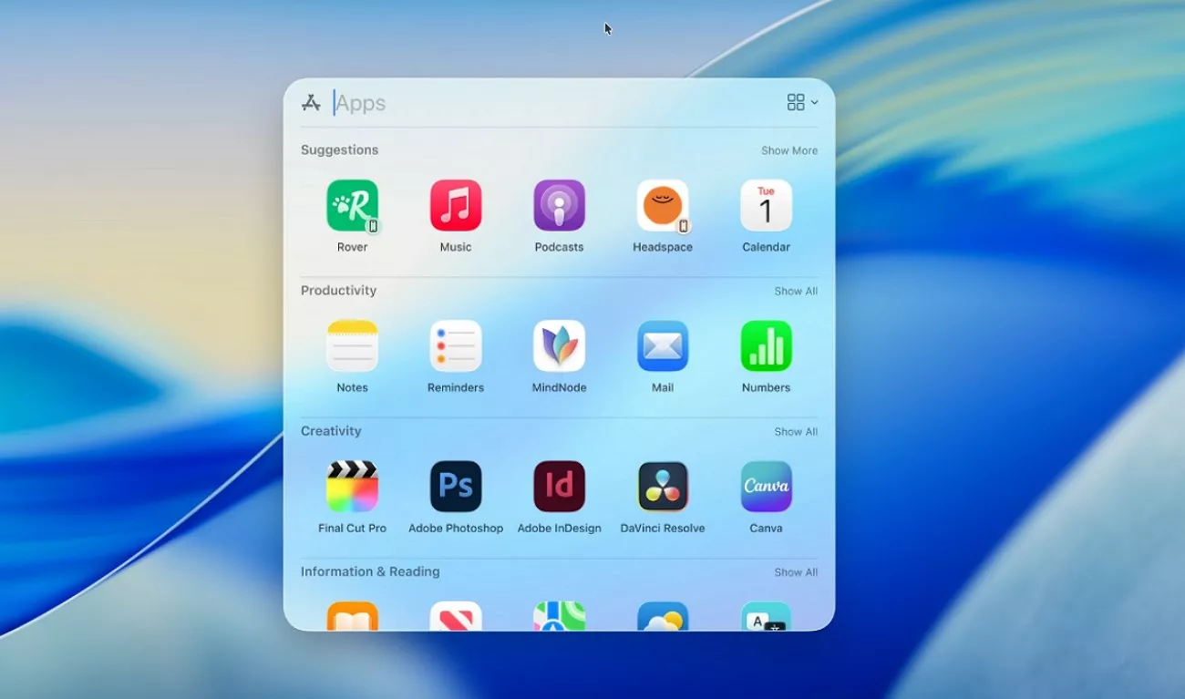 macos 26 better spotlight interface