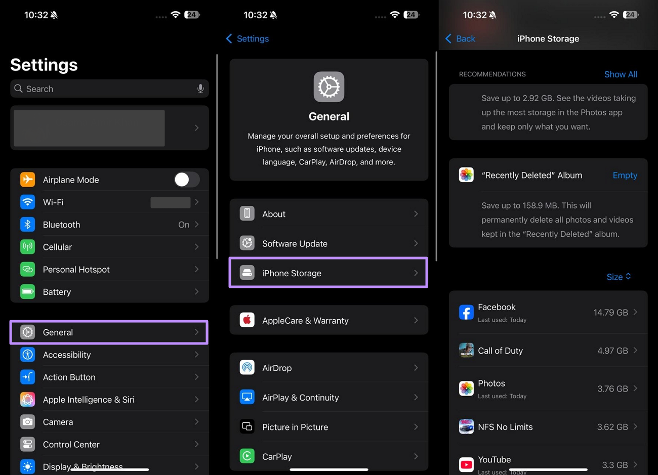 faire plus d'espace dans le stockage de l'iPhone