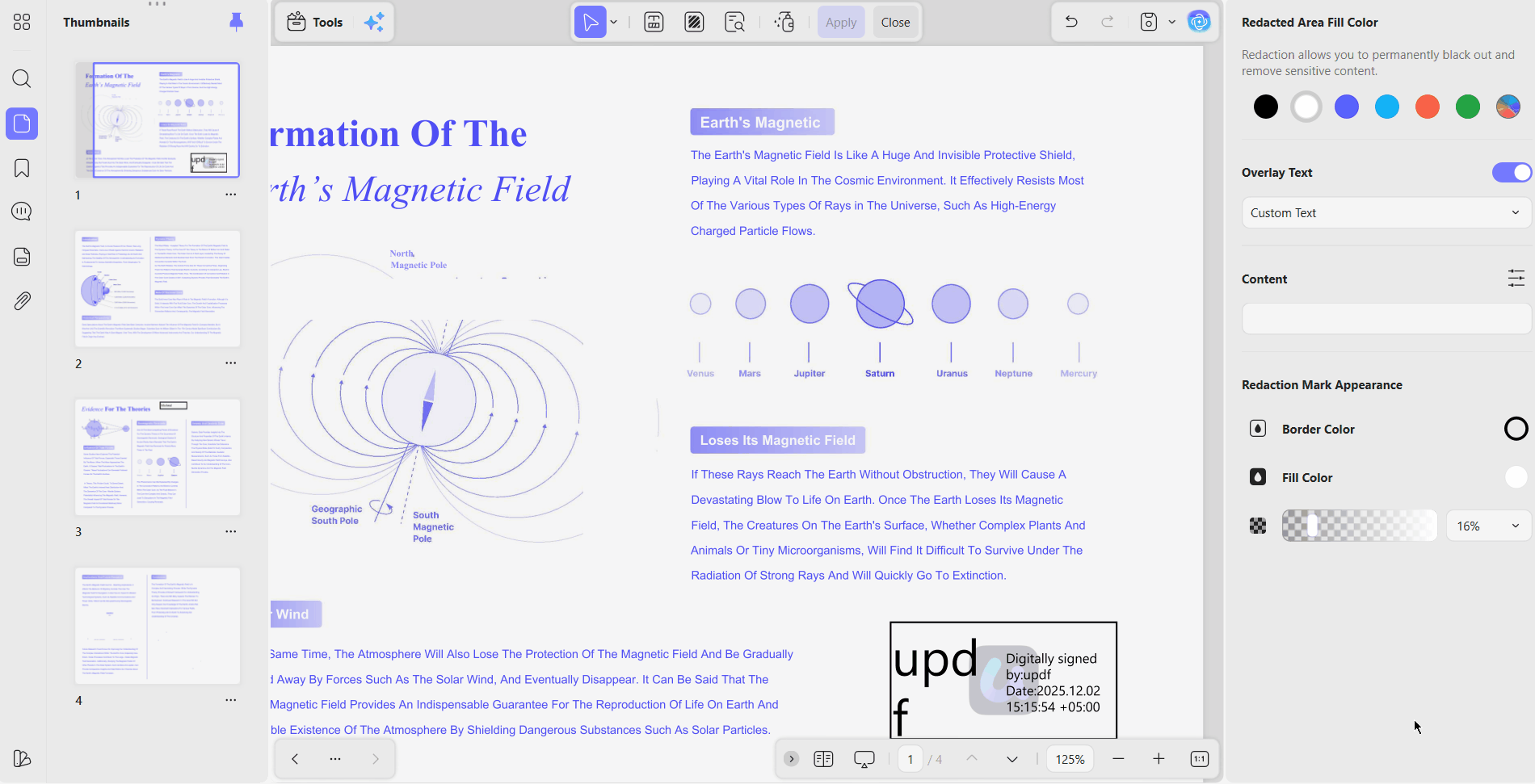 hide pdf text redact updf desktop