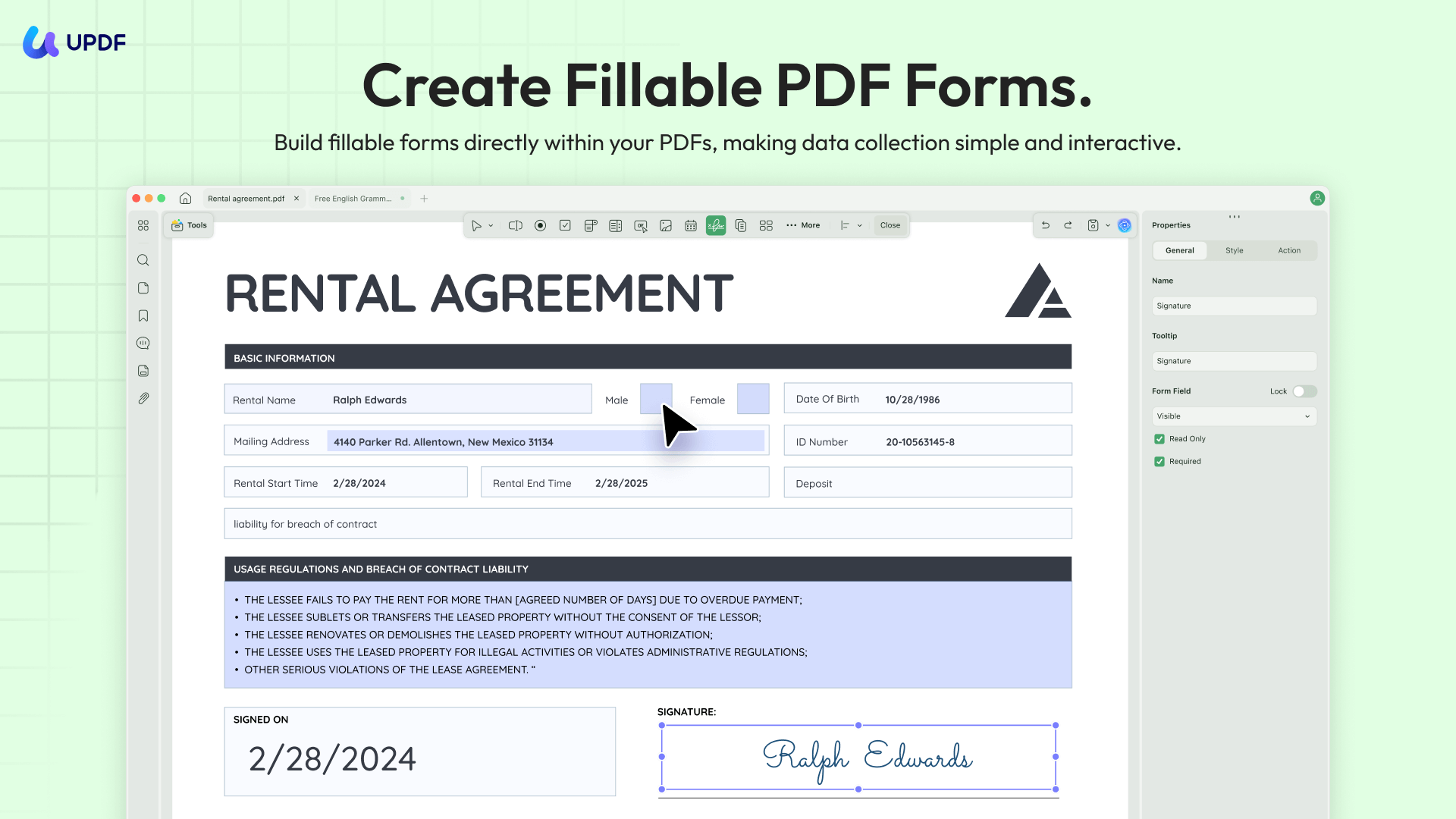 create fillable pdf forms