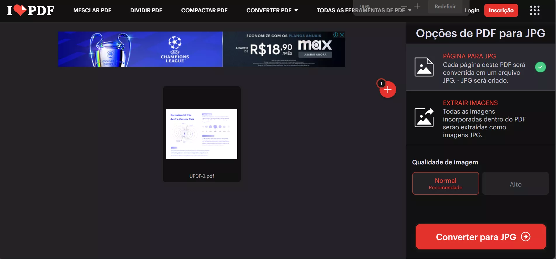 ilovepdf menu
