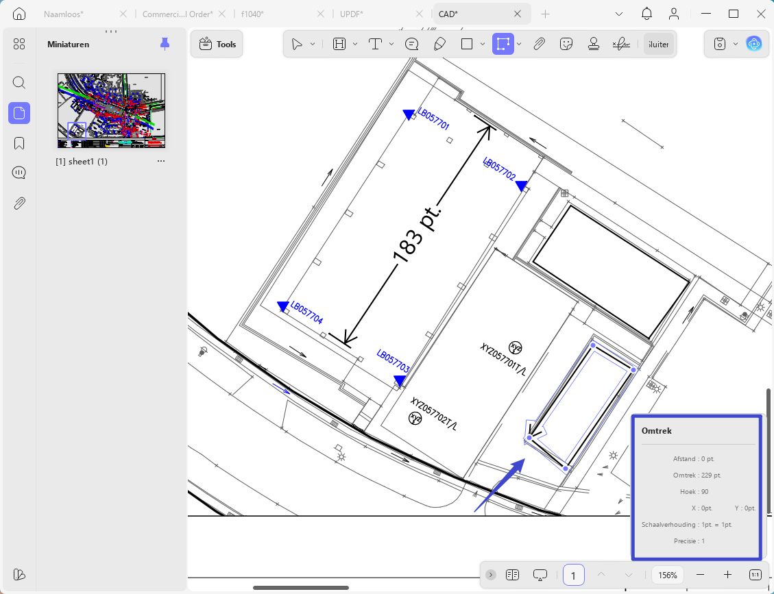 navigeren perimeter tool