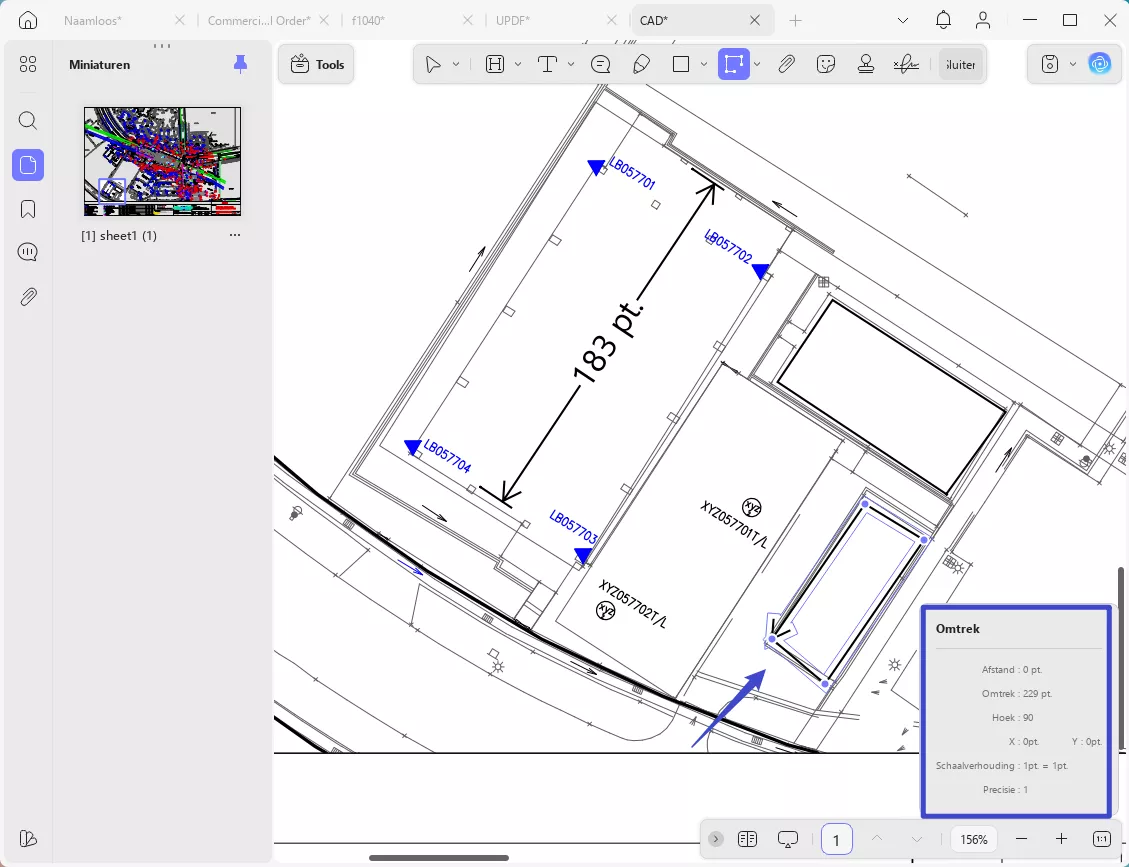 navigeren perimeter tool