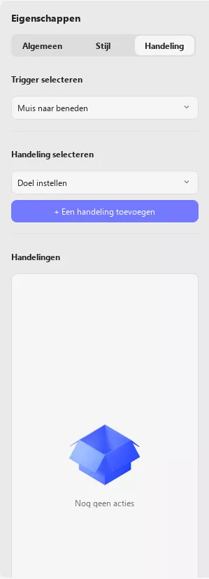 Kies de instellingen voor de tekenactie updf 2 windows