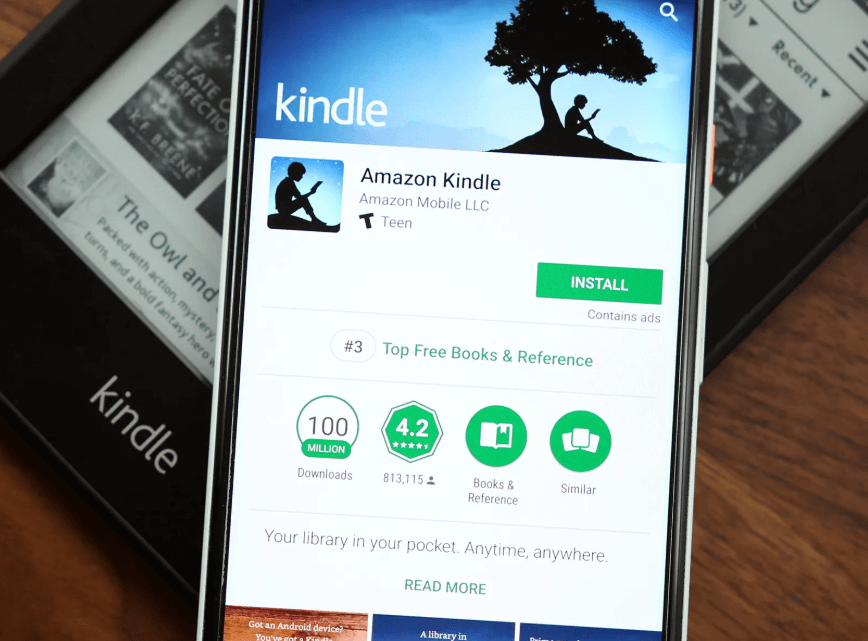 reinstall kindle app on mobile