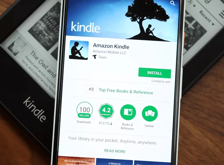 reinstall kindle app on mobile
