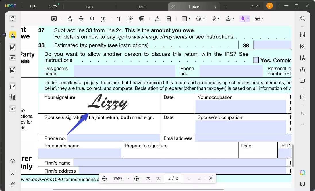 rimuovere il testo scritto a mano dal PDF