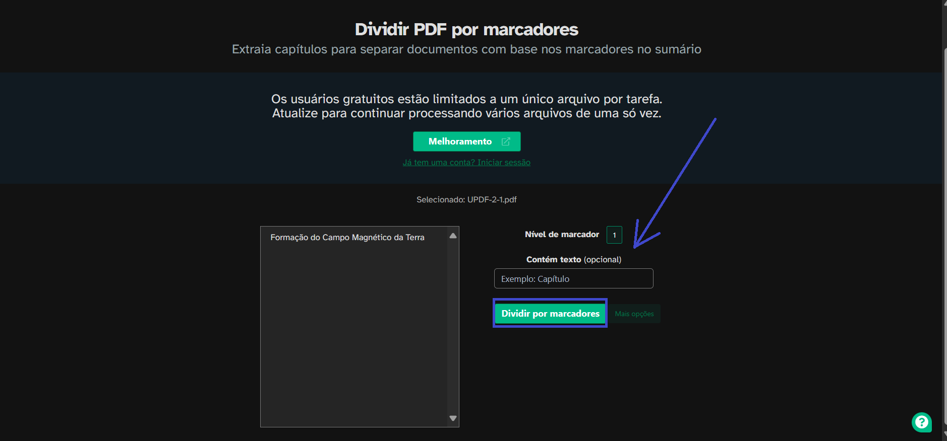Dividir por favoritos