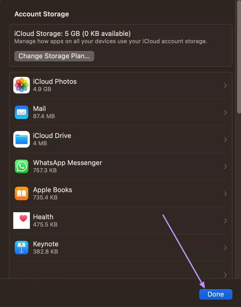 select data backup hit done macos