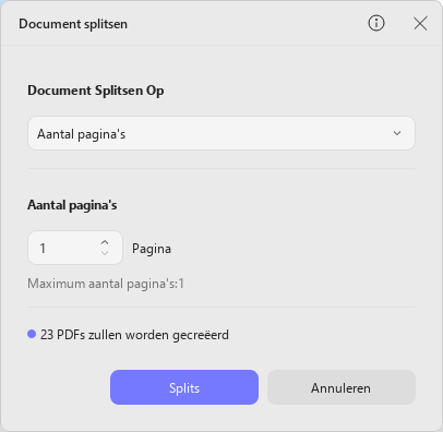 gesplitst op paginanummer updf windows 2